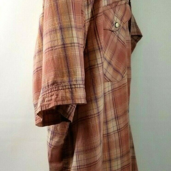 Western Pearl Snap Plaid Short Sleeve N31-0113P - Picture 3 of 6